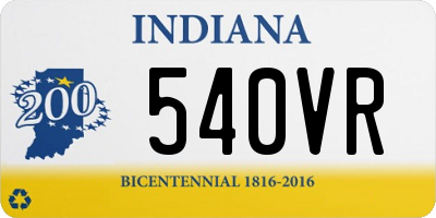 IN license plate 540VR