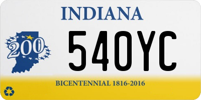 IN license plate 540YC