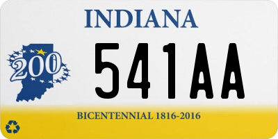 IN license plate 541AA