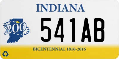 IN license plate 541AB