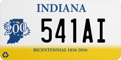 IN license plate 541AI