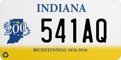 IN license plate 541AQ