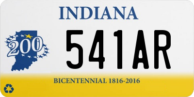 IN license plate 541AR