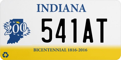 IN license plate 541AT