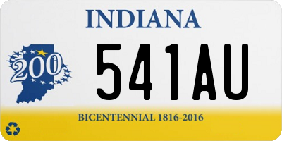 IN license plate 541AU