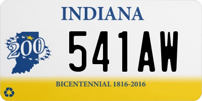 IN license plate 541AW