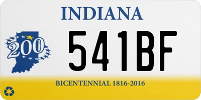 IN license plate 541BF