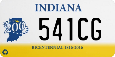 IN license plate 541CG