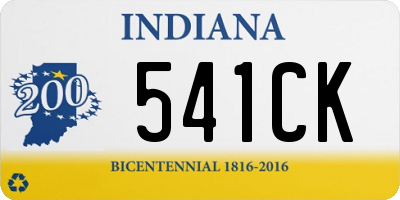 IN license plate 541CK