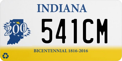 IN license plate 541CM