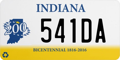 IN license plate 541DA