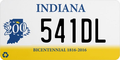 IN license plate 541DL