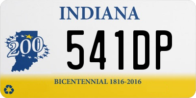 IN license plate 541DP