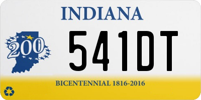 IN license plate 541DT