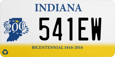 IN license plate 541EW