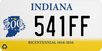 IN license plate 541FF