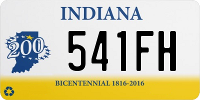 IN license plate 541FH