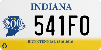 IN license plate 541FO