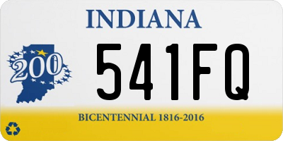 IN license plate 541FQ