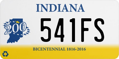 IN license plate 541FS