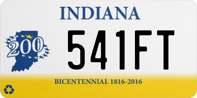 IN license plate 541FT