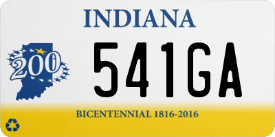 IN license plate 541GA