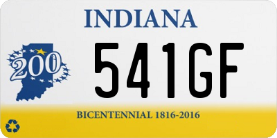 IN license plate 541GF