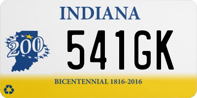 IN license plate 541GK