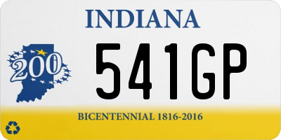 IN license plate 541GP