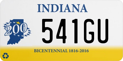 IN license plate 541GU