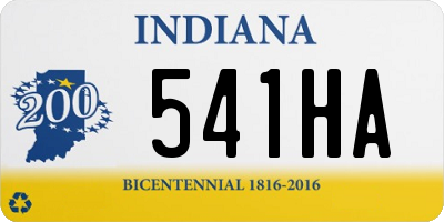 IN license plate 541HA