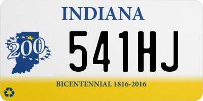 IN license plate 541HJ