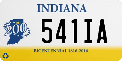 IN license plate 541IA