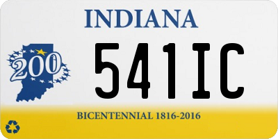 IN license plate 541IC