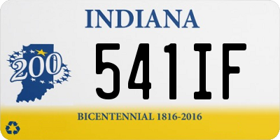 IN license plate 541IF