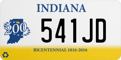 IN license plate 541JD