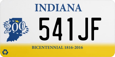 IN license plate 541JF