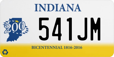 IN license plate 541JM