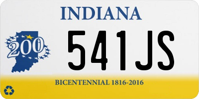 IN license plate 541JS