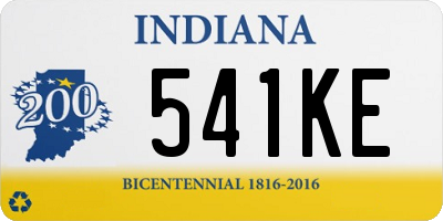 IN license plate 541KE