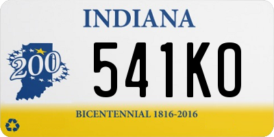 IN license plate 541KO