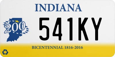 IN license plate 541KY