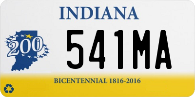 IN license plate 541MA