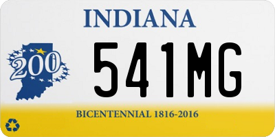 IN license plate 541MG