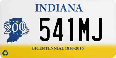 IN license plate 541MJ
