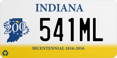 IN license plate 541ML