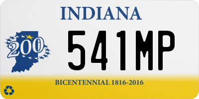 IN license plate 541MP