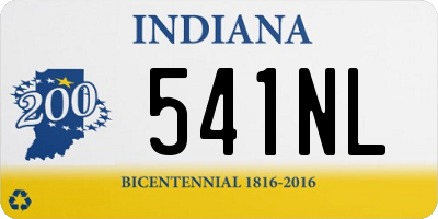 IN license plate 541NL