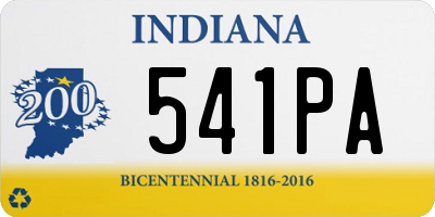 IN license plate 541PA