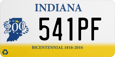 IN license plate 541PF